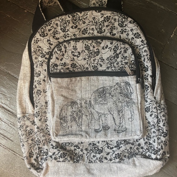 Kathmandu Bags Kathmandu 0 Cotton Backpack With Elephants Made In